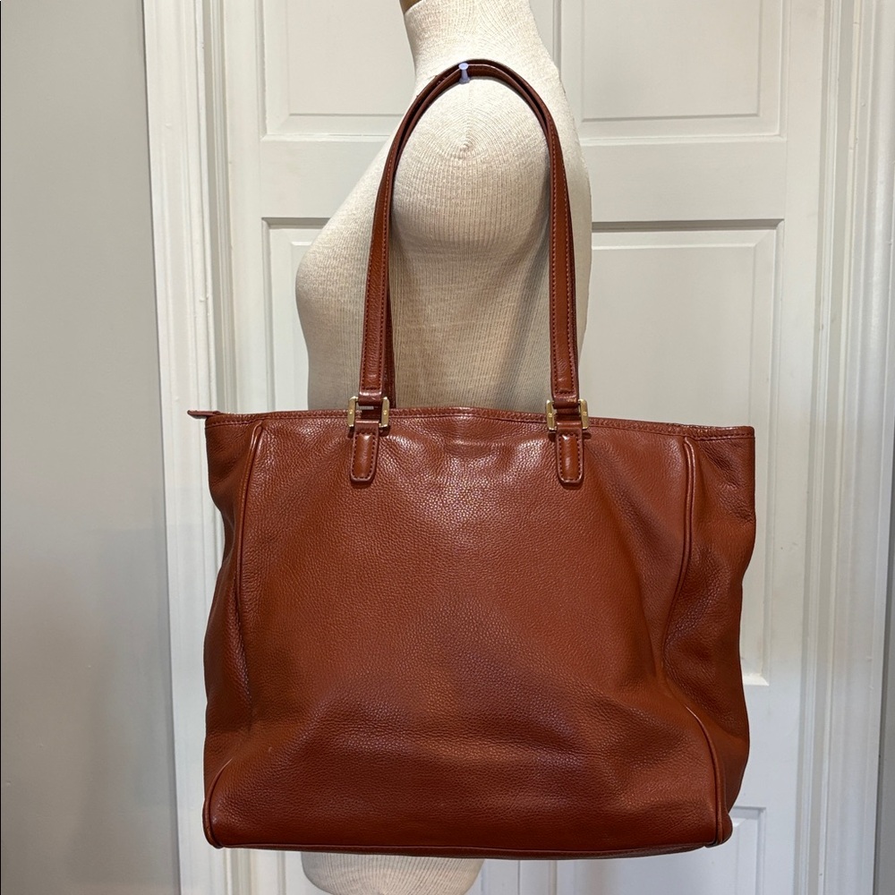 Tory Burch large brown pebbled leather shoulder bag/purse - Picture 7 of 16